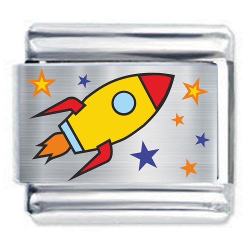 Colorev Space Rocket 9mm compatible Italian Charm