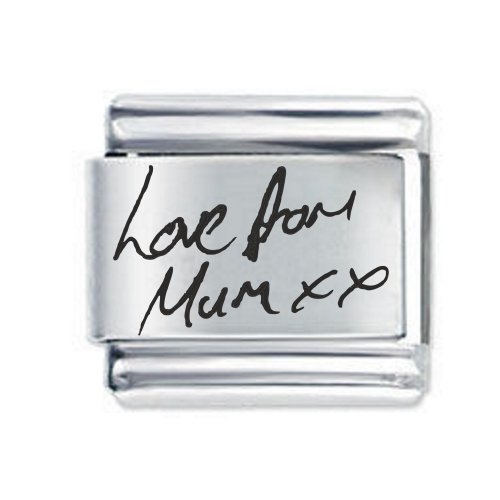 Handwriting Custom Made Italian Charm -DO NOT upload a photo for photo charm - Handwriting picture only