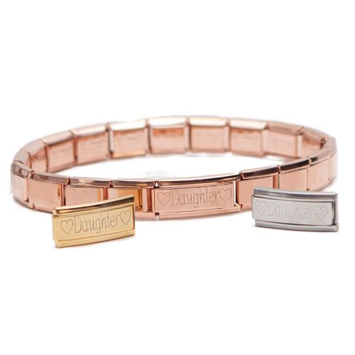 La Cima - Daughter with Hearts Engraved Full Bracelet