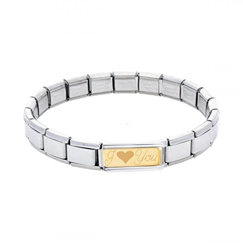 La Cima - Valentine I Love You Full Bracelet Engraved