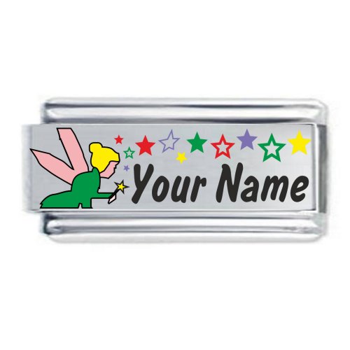 COLOREV Superlink Custom Made Tinkerbell Fairy Italian Charm - Any Name
