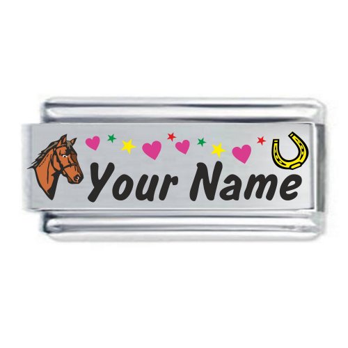COLOREV Superlink Custom Made Horse Italian Charm - Any Name
