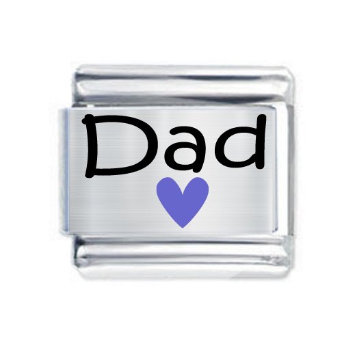 Colorev Daisy Charm - DAD HEART For 9mm Italian Modular charm bracelets