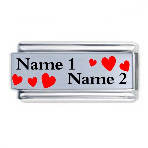 COLOREV Superlink Custom Made Family/Lovers/Friends ETCHED Italian Charm - Any Name