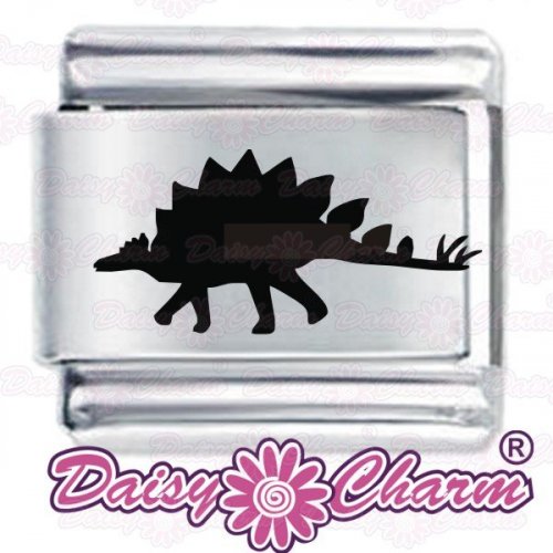 Stegosaurus Etched Italian Charm