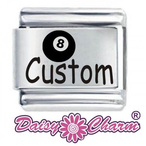 Personalised 8 Ball  Italian Charm by Daisy Charm 