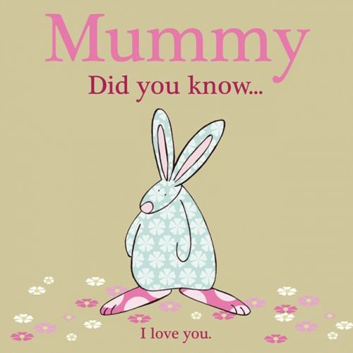 Birthday Mothers Day Card - Mummy Did You Know? - Rufus Rabbit