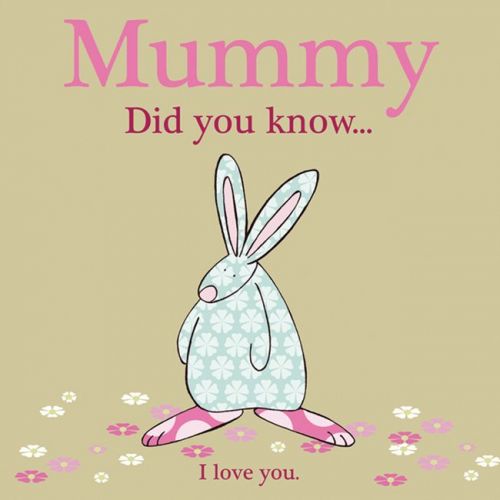 Birthday Mothers Day Card - Mummy Did You Know? - Rufus Rabbit