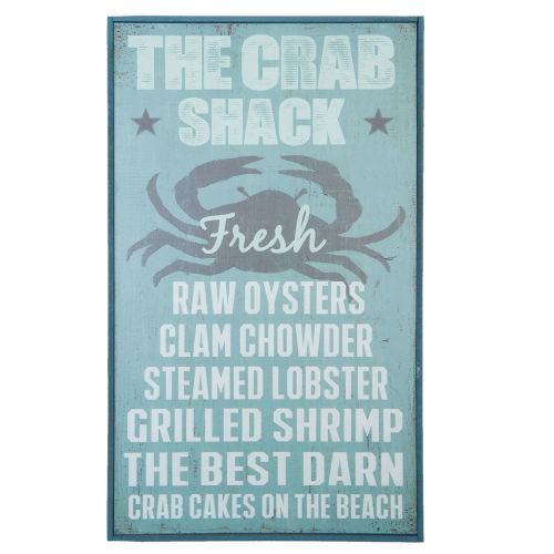 Wooden Quote Board Picture Sign - Crab Shack - Clayre & Eef