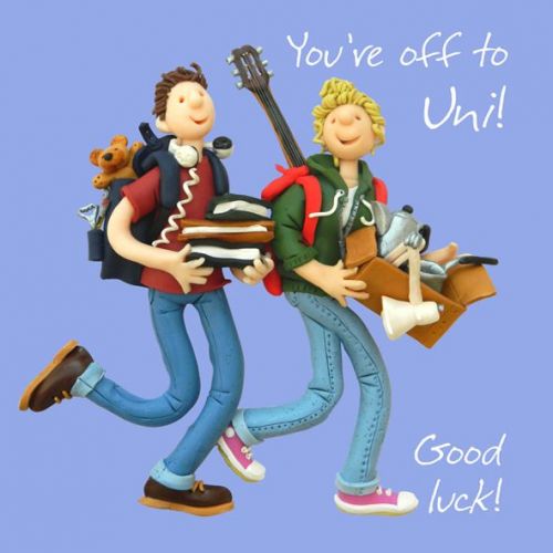 Off To University Card - Students Good Luck One Lump Or Two
