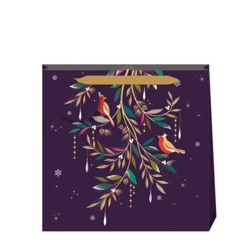 Robins Bird Purple Gift Bag - Medium - Sara Miller
