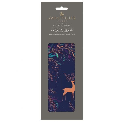 Christmas Magical Deer Blue Luxury Tissue Paper - Sara Miller