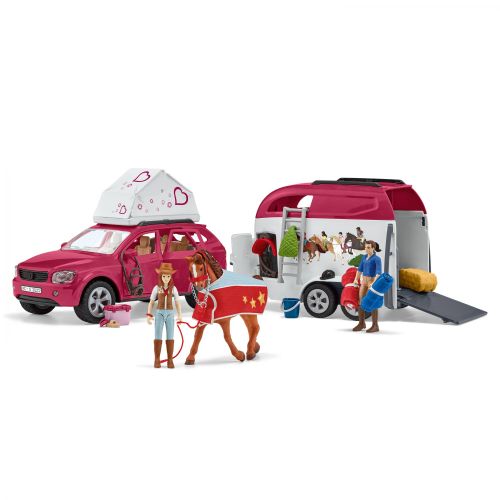 Horse Adventure Car & Trailer Plus Accessories Play Set - Schleich - 42535