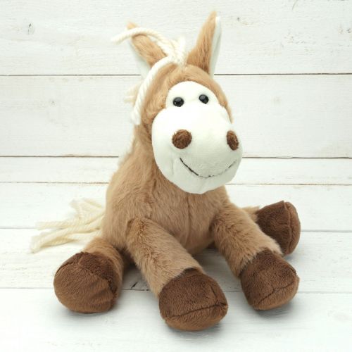 Brown Haffie Pony Plush Soft Toy - Sitting 20cm - Jomanda