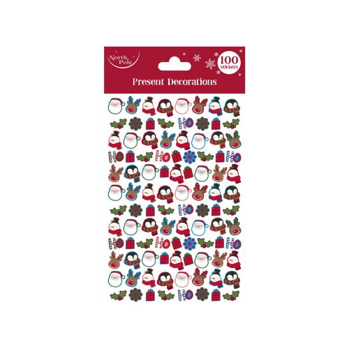 Christmas Foam Stickers 100 Present Decorations - Eurowrap