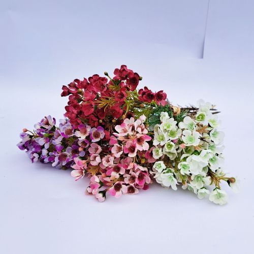 Waxflower Artificial Hand Tied Bunch Flowers - 6 stems - 4 Colours - Sincere