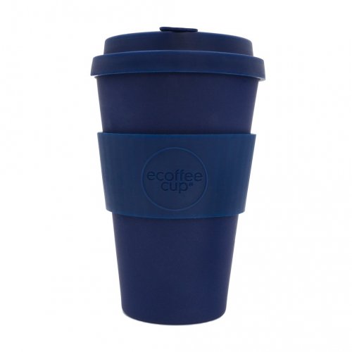 Ecoffee Cup 14oz Deep Blue with Blue Silicone