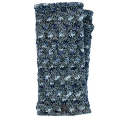 Fleece lined wristwarmer - wings - grey/blues