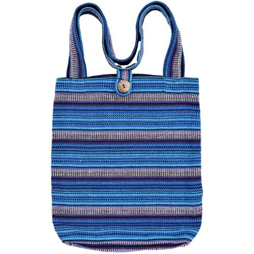 Medium Cotton Tote Bag - Blues