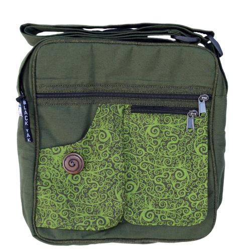Medium Double Pocket Bag - Green