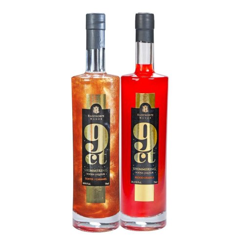 9ct Shimmering Blood Orange/Toffee Caramel Vodka Liqueur Duo 70cl