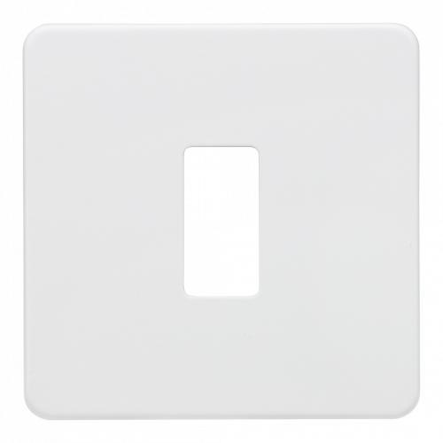 Knightsbridge Screwless 1G grid faceplate - matt white - (GDSF001MW)