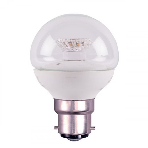 Bell 4w Non Dimmable LED Round Ball BC Clear 2700k (05708)