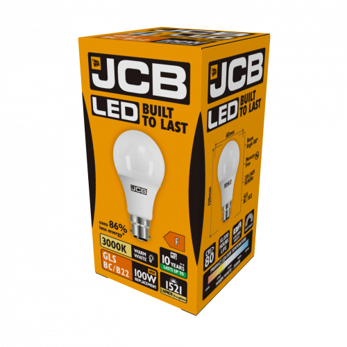 JCB LED 14W GLS B22/BC Warm White (S10995)