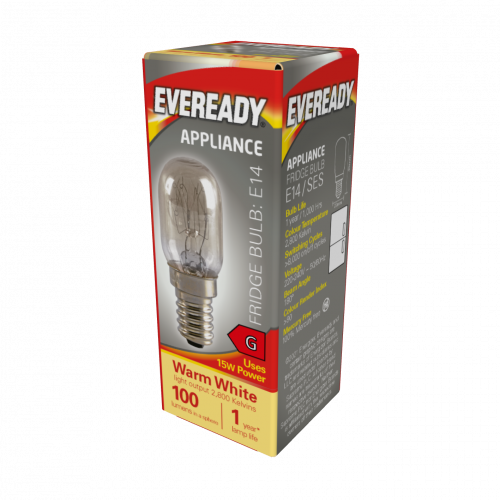 Eveready 15W  Fridge Bulb 2800K Warm White SES-E14 (S874)