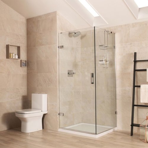 Roman Liberty 8mm Hinged Door 900mm (Alcove Fitting)