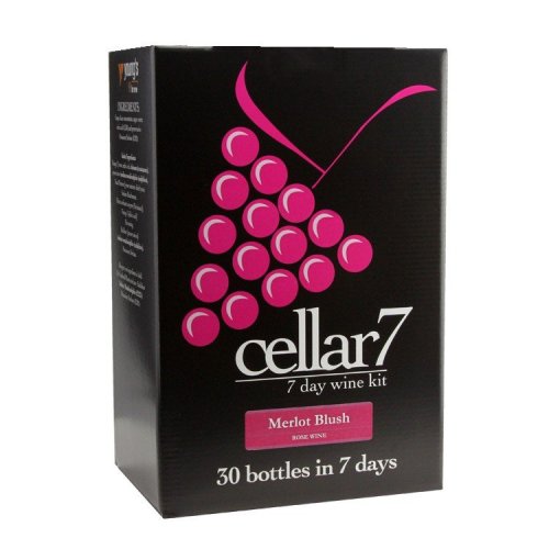 Cellar 7 Merlot Blush Wine Homebrew Kit - 30 Bottles
