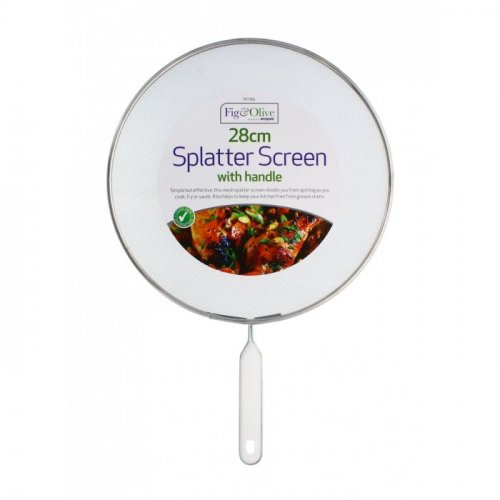 Rysons Fig and Olive Splatter Screen with Handle -28cm