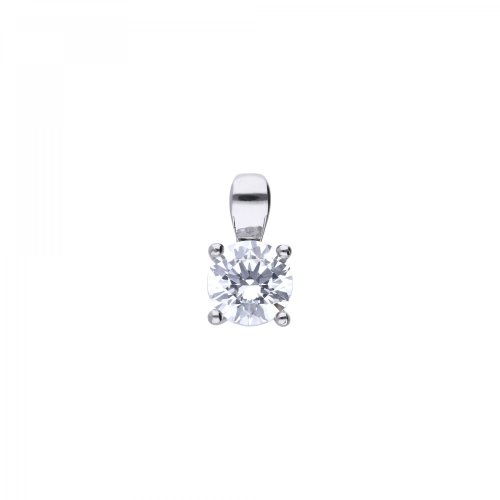 DiamonFire Silver Zirconia 0.75ct Solitaire 4 Claw Set Necklet