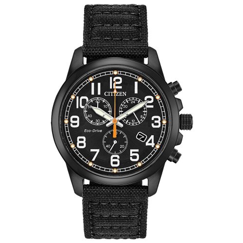 Mens Citizen Eco-Drive Chronograph Strap Watch