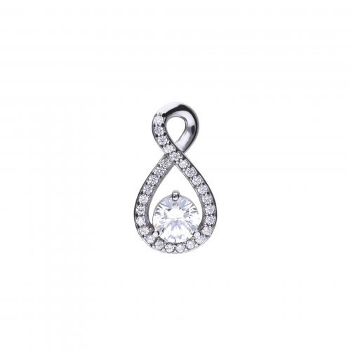 DiamonFire Silver Zirconia Infinity Pendant