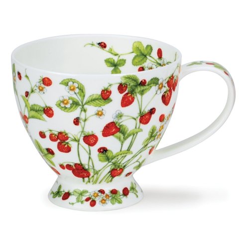 Dunoon Skye Shape Fine Bone China Mug 600ml - Wild Strawberries