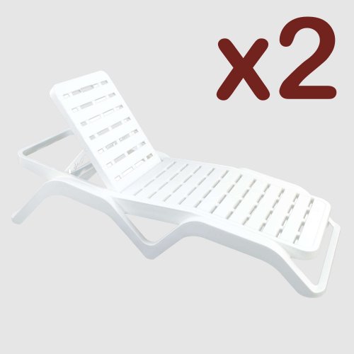 Trabella Scirocco Lounger (Set of 2) - White