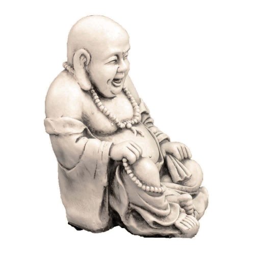 Solstice Sculptures Buddhist Monk 43cm in Antique Stone Effect