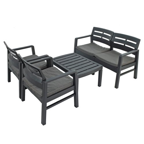 Trabella Venice Coffee Table & Sofa Set - Anthracite