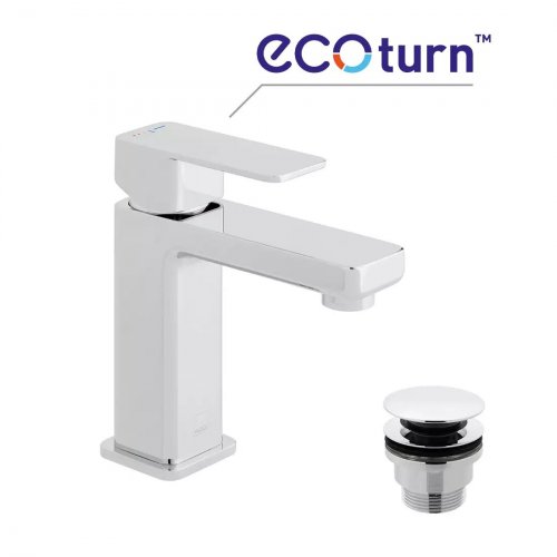 Vado Phase Ecoturn Mono Basin Mixer with Clic-Clac Waste