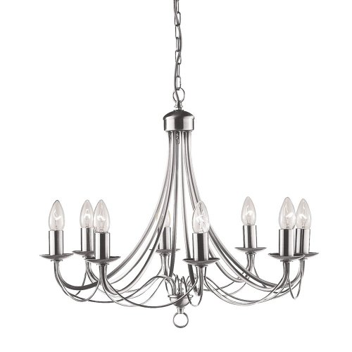 Searchlight Maypole 8 Light Satin Silver Ceiling