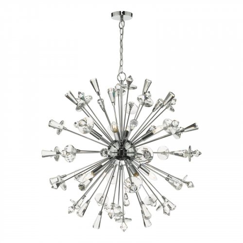 Exodus 8 Light Pendant Polished Chrome Crystal