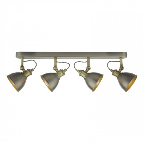 Governor 4 Light Bar Spotlight Antique Chrome Antique Brass
