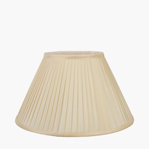 Pacific Lifestyle Bacall Almond Silk Knife Pleat Empire Lampshade 30cm