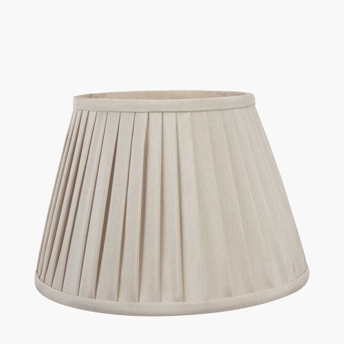 Pacific Lifestyle Lyndon Poly Cotton Knife Pleat Tapered Lampshade 25cm - Taupe