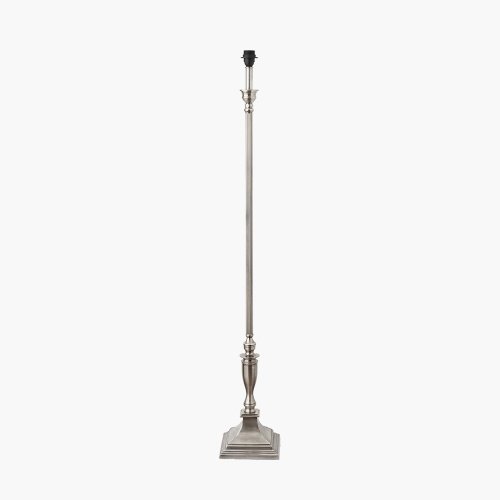 Pacific Lifestyle Canterbury Antique Silver Metal Floor Lamp Base
