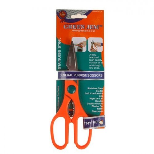 Green Jem Stainless Steel Scissors w/Bottle Opener- Asstd