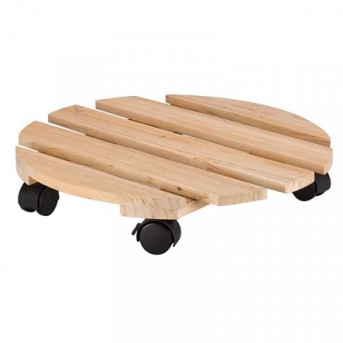 Smart Garden 30cm Wooden Pot Caddy FSC 1 - Natural