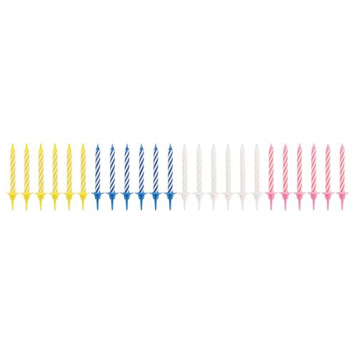 Tala 24 Candy Striped Candle & Holders