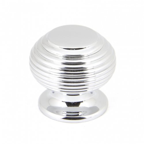 Polished Chrome Beehive Cabinet Knob 30mm